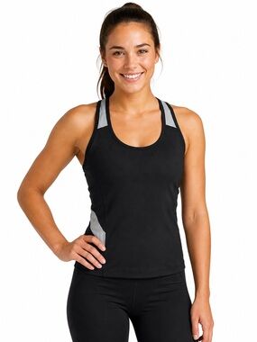 Moving Comfort Endurance Support Tank Black & Grey, Fits 34C, 34D & 36C